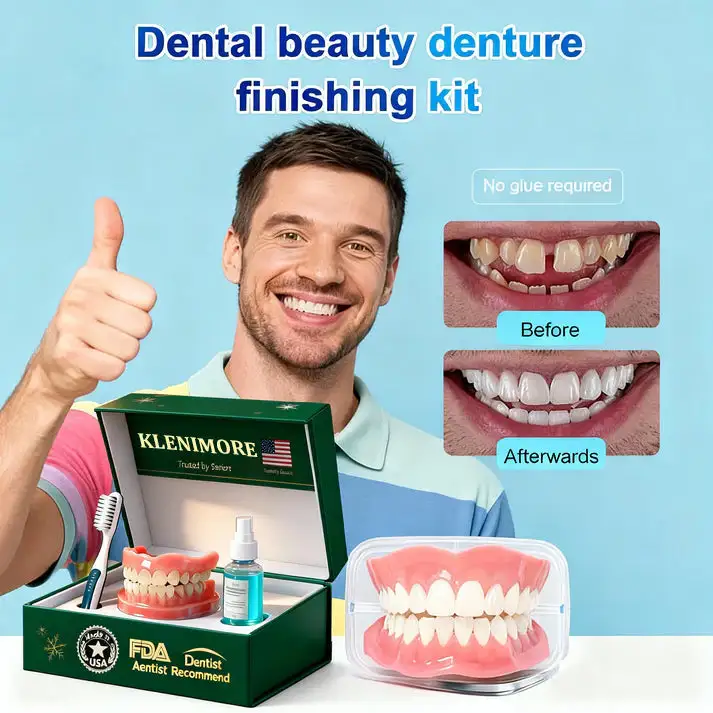 🔥NEW YEAR HOT SALE-🏆Ends Today: 70% OFF! 🦷 KLENIMORE™ Custom-Fit Fully Functional Dentures for a More Confident Smile!