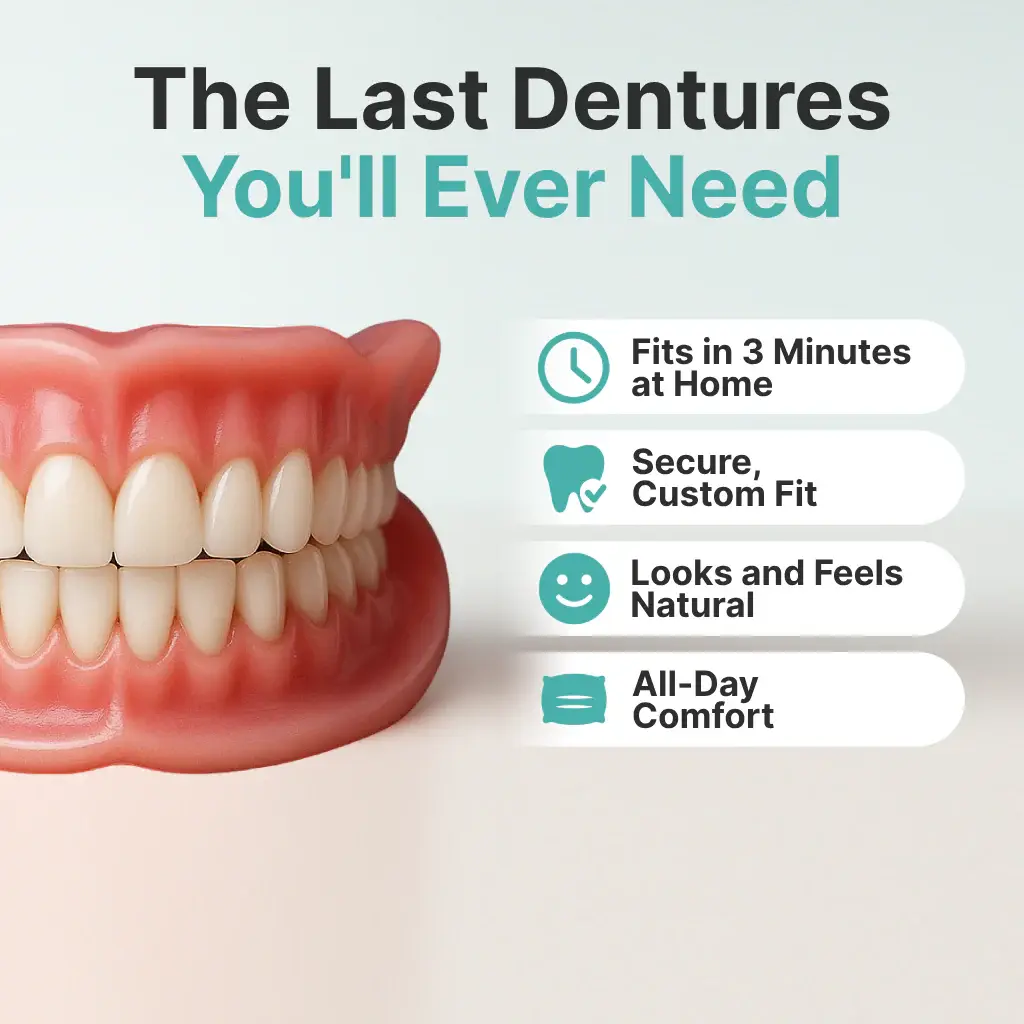 🔥NEW YEAR HOT SALE-🏆Ends Today: 70% OFF! 🦷 KLENIMORE™ Custom-Fit Fully Functional Dentures for a More Confident Smile!