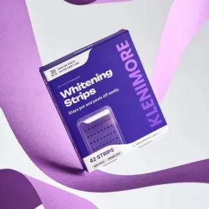 KLENIMORE Purple Teeth Whitening Strips - 7/21 Whitening Sessions - Safe for Enamel - Non Sensitive Teeth Whitening - Peroxide-Free