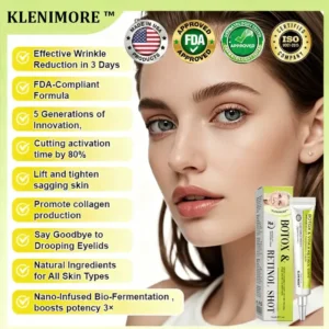 👏🌿Made and shipped from the USA 💫KLENIMORE™ Botox & Vita-A Retinol Shot Wrinkle-Lift Tightening cream - Last Day Promotion 70% OFF