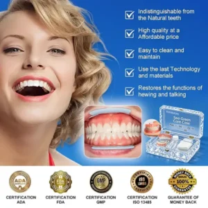 Ends Today: 75% OFF! ⏰KLENIMORE™ Medical Full Denture with Strong Suctiond Custom-Fit Full Functional Dentures🦷Obtain American Dental Association (ADA) Certification