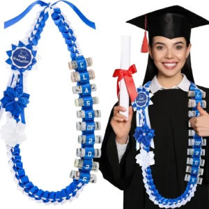 🎓 KLENIMORE™ 2026 Graduation Money Lei with Cash Holder 💵✨ 48 Inch Extra Long Braided Ribbon Lei 🎀 DIY Graduation Garland for Cash Gifts 💰 Class of 2026 Grad Party Decorations 🎉