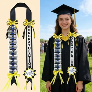 🎓 KLENIMORE™ 2026 Graduation Money Lei with Cash Holder 💵✨ 48 Inch Extra Long Braided Ribbon Lei 🎀 DIY Graduation Garland for Cash Gifts 💰 Class of 2026 Grad Party Decorations 🎉