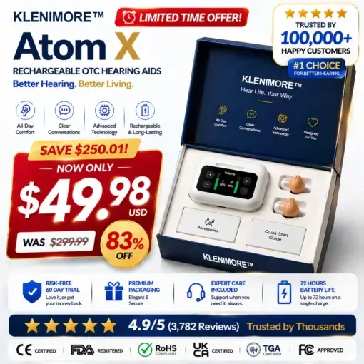 KLENIMORE™ Atom X Smart Hearing Aids — Hear Clearly, Feel Confident Again