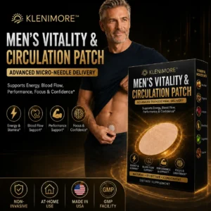 KLENIMORE™ Advanced Prostate & Vitality Microneedle Patch Designed for Men 25+ with Nighttime Bathroom Trips, Weak Flow & Low Energy