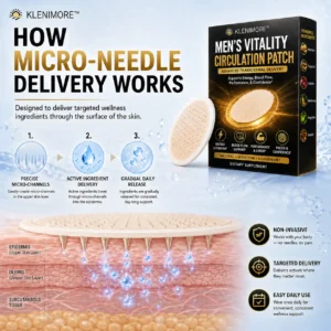 KLENIMORE™ Advanced Prostate & Vitality Microneedle Patch Designed for Men 25+ with Nighttime Bathroom Trips, Weak Flow & Low Energy