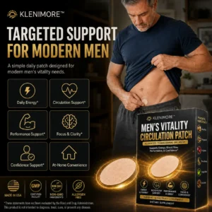 KLENIMORE™ Advanced Prostate & Vitality Microneedle Patch Designed for Men 25+ with Nighttime Bathroom Trips, Weak Flow & Low Energy