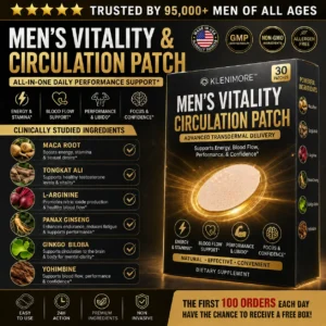 KLENIMORE™ Advanced Prostate & Vitality Microneedle Patch Designed for Men 25+ with Nighttime Bathroom Trips, Weak Flow & Low Energy